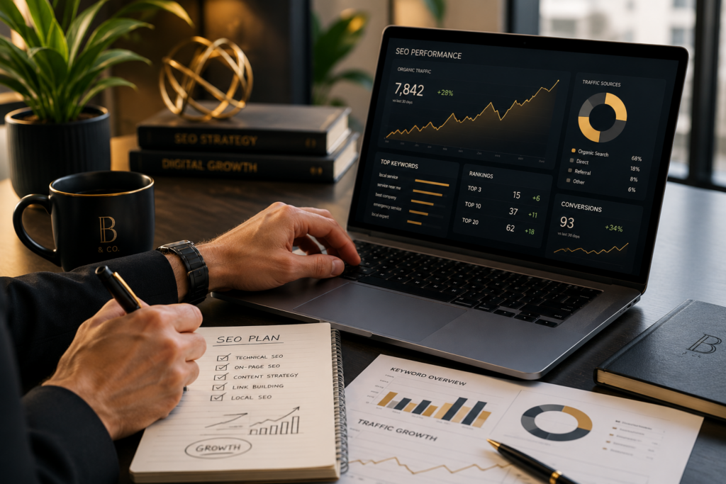 Deciding a monthly SEO budget by competition and client value, from Belman and Co.